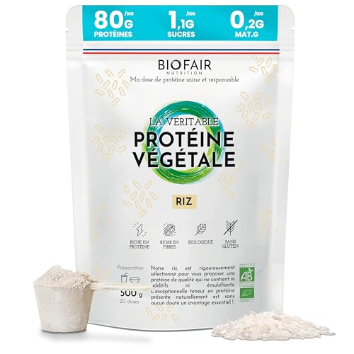Protéine végétale naturelle saine et bio de riz brun pour la récupération