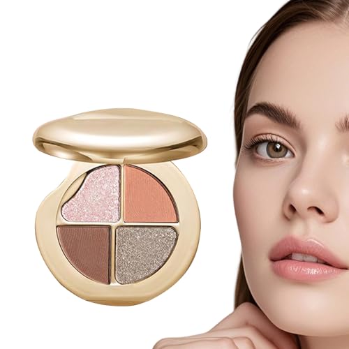 Image of Yonuaret Makeup Palette | Make up Pallet 4-in-1,Shimmer Cosmetic Long-Lasting Blush for Face Teens Mature Skin Older Girls Travel