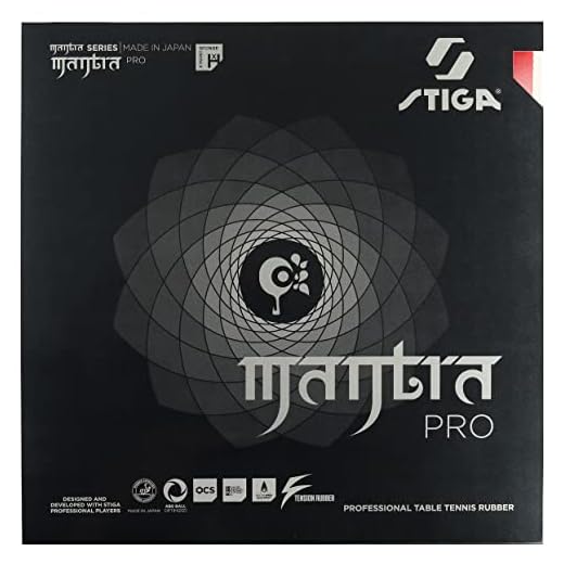 STIGA Mantra Pro Table Tennis Rubber | Professional Table Tennis Sheet for Maximum Full Stroke Control & Speed - Made in Japan - XH - Black