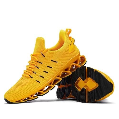 Image of Mens Slip On Walking Shoes Blade Non Slip Tennis Running Shoes Lightweight Workout Breathable Mesh Fashion Sneakers
