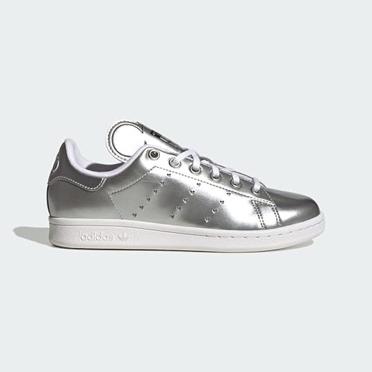adidas Originals X Disney Mickey Stan Smith Unisex Kids Trainers, Silver  metallic black white, 2.5/3.5 UK Child: Amazon.co.uk: Fashion