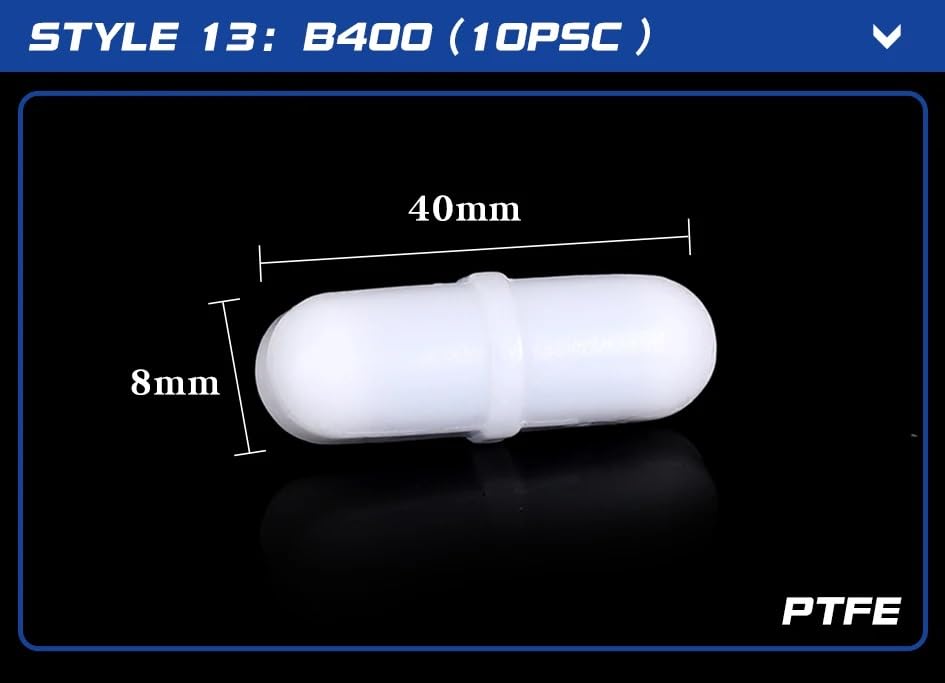 PTFE-Magnetrührer – geformt, 10-teiliges Set for den Laborgebrauch(B400(D8xL40mm))