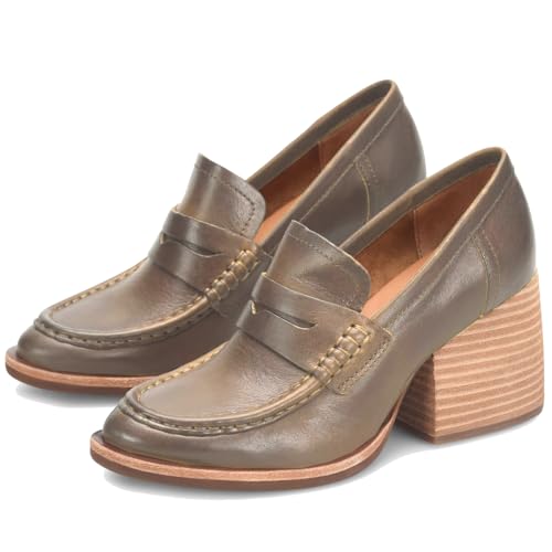 Image of MOOMMO Women Chunky Platform Loafers Pumps Round Closed Toe Slip On Penny Loafers Suede Block High Heels Oxford Shoes Formal Classic Thick Heel Dress Loafer Office Ladies Vintage Comfort 4-11 M US