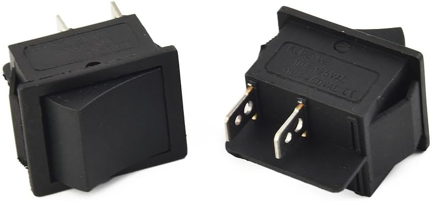 2-Pack Rocker Foot Switch 6V 12V Ride Car Accelerator Pedal Reset Control with 2-Pin Socket Replacement Black