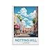 Produktbild Notting Hill London Vintage-Reiseposter, 30 x 45 cm, Leinwandkunst, Poster und Wandkunst, Bilddruck, moderne Familienschlafzimmer-Dekoration
