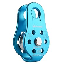 JEELAD 26kN Climbing Pulley Aluminum Alloy Rescue Pulley Single Sheave for Hauling Outdoor Zipline Climbing Rigging