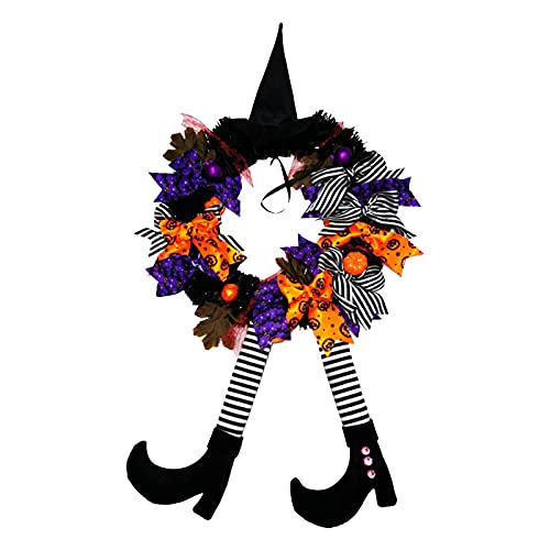 Anneau de décoration suspendue Halloween et couronne de fleurs murales