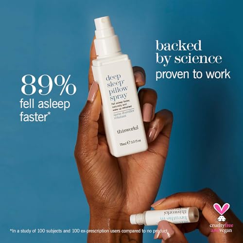 thisworks Deep Sleep Pillow Talk Set: Deep Sleep Pillow Spray 75 ml / 2.5 oz & Stress Check Roll On