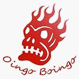 Oingo Boingo Red Burning Skull Window Bumper Sticker Decal 5'