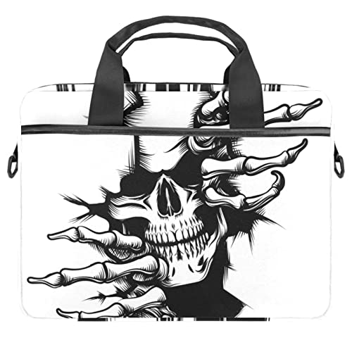 Sac à bandoulière pour ordinateur portable 14 pouces crâne coloré