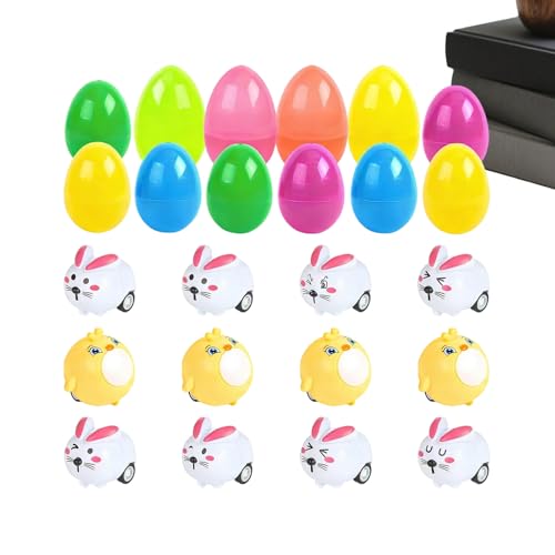 Huevos de Pascua prefabricados para juegos de caza en el jardín escolar