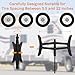 WELLUCK Camper Wheel Chock Stabilizer 2 Sets for RV Travel Trailer Heavy Duty X-Shaped RV Chocks Anti-Move Tire Wheel Chock, Fits 3.5