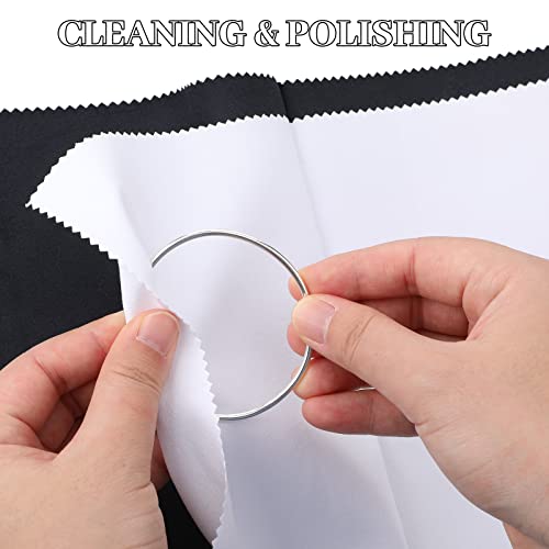 8 Pcs Jewelry Cleaning Cloth Large 11.4 X 10 Inch Silver Polishing Cloth Multi Layer Double Sided Jewelry Cleaner Cloth Tarnish Remover For Jewelry Silver Gold Platinum Ring Watch Coins Diamond #TOP5