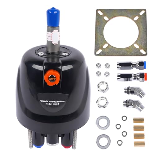 GELUOXI Outboard Hydraulic Steering Pump Front Mount 13lb 300HP Aluminum Alloy HH5271-3