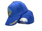 Royal Blue Mason Freemason Masonic Lodge Shadow Ball Cap 3D Embroidered Hat