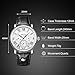 Imagen de RORIOS Relojes Hombre Cronógrafo Reloj con Correa en Cuero Elegante Análogo Cuarzo Reloj Impermeable Reloj de Pulsera para Hombre