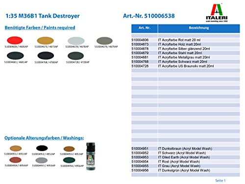Italeri 6538 1:35 M36B1 Tank Destroyer – Bild 2