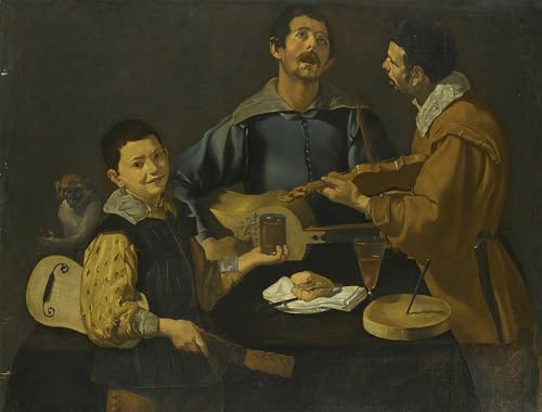 Toile Le Concert de Diego Velazquez pour habiller un grand mur