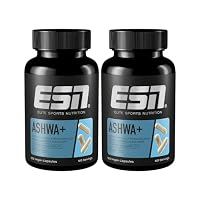 ESN Ashwa +, Ashwagandha hochdosiert, patentiertes KSM 66®, 2 x 120 Kapseln – Ansicht 1