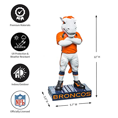 Team Sports America 843809MS Nfl Denver Broncos Fun Colorful Mascot Statue 12 Inches Tall thumb #2