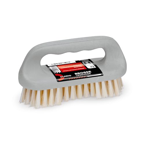 Brosse Nettoyage – Poils Solides et Manche Indestructible 100% Plastique recyclé pour Nettoyer, & Récurer les Extérieur