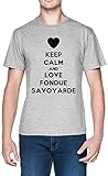 fondue savoyarde recipe Calidad superior Keep Calm and Love Fondue Savoyarde Gris Hombre Camiseta Tamaño 3XL Grey Men\'s tee Size 3XL