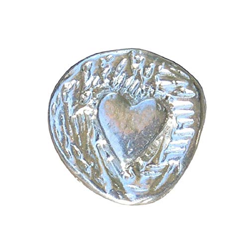 Porte Bonheur Petit Coeur, Je t'aime, Fabrication Française, en Etain, par Les Etains de Jumilhac