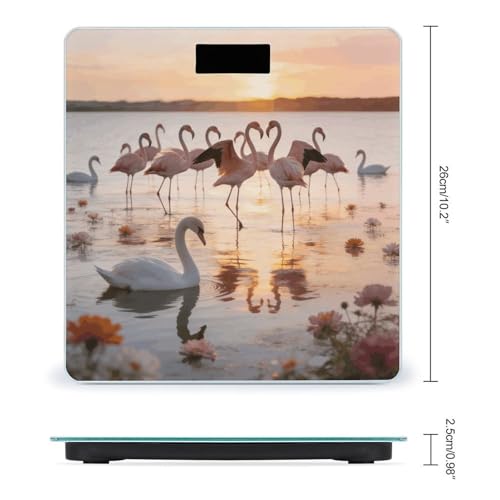 Báscula digital de baño Flamingos alta precisión 400 lb miniatura 2