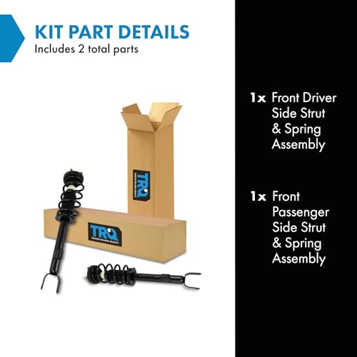 Image of TRQ Front Driver and Passenger Side Strut and Spring Assembly Set | For 12-20 Chrysler 300 S V8 5.7L Rear Wheel Drive 12-22 Dodge Challenger RT 15-22 Charger RT 11 Charger SE V6 3.6L