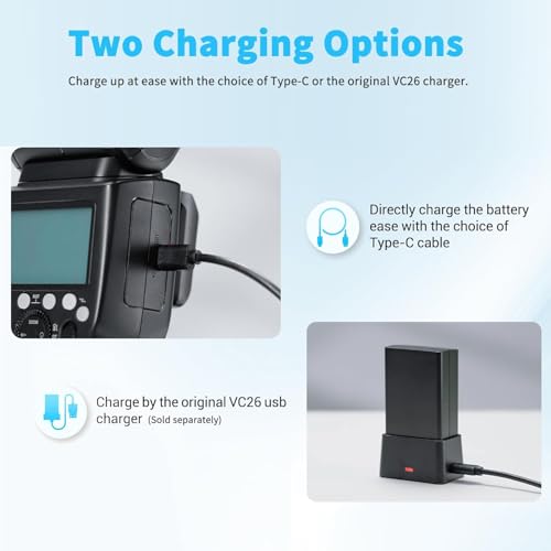 Godox VB30 Akku für V100 V1Pro V1, Akku Ersatz mit USB C Port für V1ProC V1ProS V1ProN V1S V1C V1N V1F V1O V1P V100C V100N V100S V860III-S V860III-C V860III-N Kamerablitz Speedlite