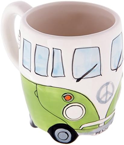 Puckator Shaped Volkswagen Split Screen Camper Van Mug in Green