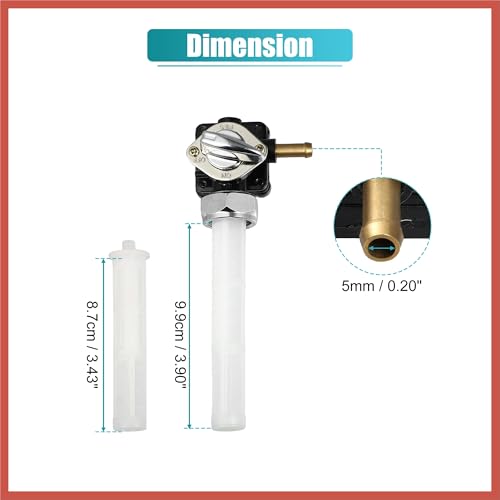 ACROPIX Motorcycle Fuel Valve Petcock with Male Thread 61338-94D for Harley FXST FLST FXD FLT for 1340cc for Harley Vacuumed Petcock Valve Switch Gas Fuel Shut Off Valve Car Parts by ACROPIX - Image 7
