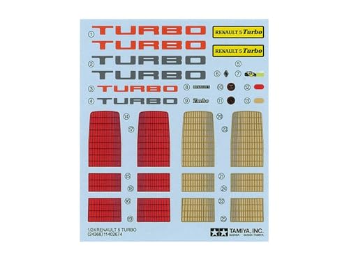 Kit de modelo plástico Renault 5 Turbo 1:24 miniatura 6