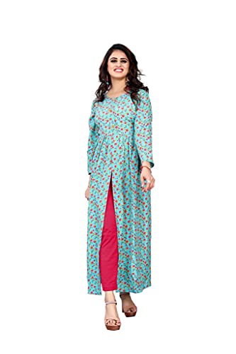 Image of H.E HAMZA ENTERPRISER Printed Crepe Material Brown Western Dress For Women