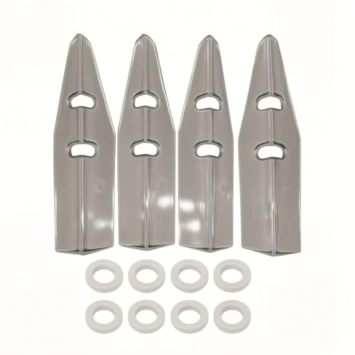 Set of 4 Clear Pinball Machine Leg Protectors & 8 Bolt Protectors