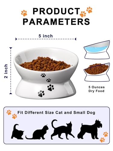 Y-YHY-Cat-Bowl-Anti-Vomiting-Raised-Cat-Food-Bowls-Tilted-Elevated-Cat-Bowl-Ceramic-Pet-Food-Bowl-for-Flat-Faced-Cats-Small-Dogs-Protect-Pets-Spine-Dishwasher-Safe Y YHY Cat Bowl Anti Vomiting, Raised Cat Food Bowls, Tilted Elevated Cat Bowl, Ceramic Pet Food Bowl for Flat Faced Cats, Small Dogs, Protect Pet's Spine, Dishwasher Safe - Image 4
