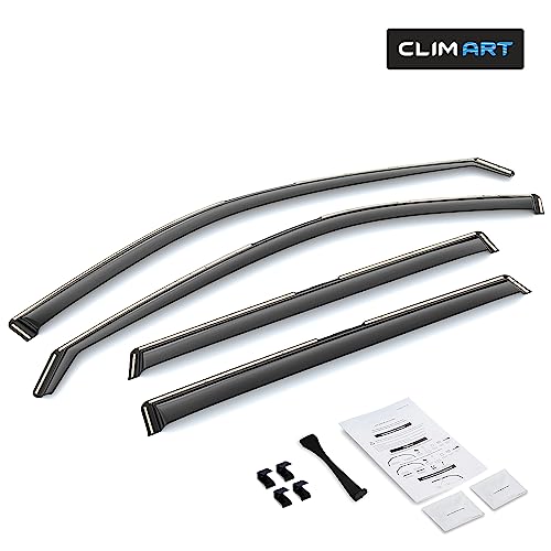 Image of CLIM ART in-Channel Incredibly Durable Rain Guards for Honda CR-V (CRV) 2023-2026, Original Window Deflectors, Vent Window Visors, Vent Deflector, 4 pcs. - 623100