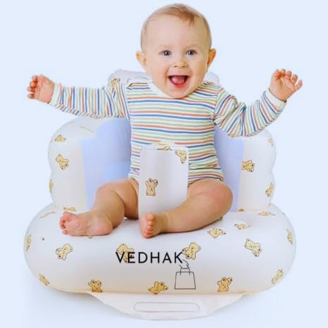 Inflatable Seat for Babies Infant Back Support Sofa, Child to Toddler Chair for 3 to 36 Months Baby for Sitting Up, Home, Travel, Garden and Outdoor Camping use. (Multicolor)-image-7