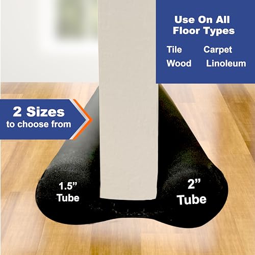 Twin Draft Guard Hug N Fit, Original Dual Draft Stopper, New Customizable Design, Back to School for dorms and Apartments, fits 28” - 36” Length with 1.5”Energy Saver Insulation Tube. - Thumbnail 5