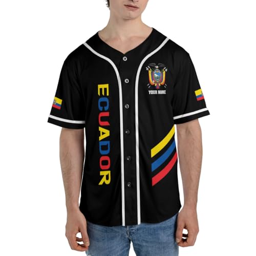 Camiseta personalizada de béisbol Ecuador para hombre, con bandera de Ecuador y mezcla de poliéster, modelo ECAD 9 miniatura 2