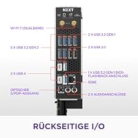 NZXT N9 X870E - AMD X870E AM5 ATX Gaming-Mainboard für Ryzen 9000/8000/7000-20+2+1, DDR5, 4X M.2, PCIe 5.0, Wi-Fi 7, 5GbE, USB 4 – Vollmetallabdeckung, M.2 Schnellverschluss – Schwarz – Ansicht 5