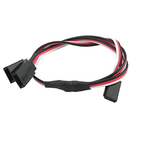 5Pack Sharegoo 30Cm 1 Male Jr Plug To 2 Female Jr Plug Y Cables Y Style Extension Wire Lead Cord For Rc Car Trucks Airplanes Helicopters,Servo Receiver Connection #TOP3