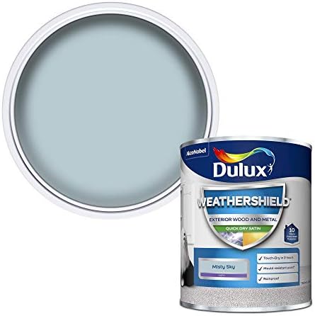 Dulux 5122157 Weather Shield Quick Dry Satin Paint, 750 ml - Gallant Grey