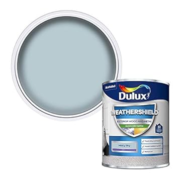 Dulux Weather Shield Quick Dry Satin Paint, 750 ml - Misty Sky