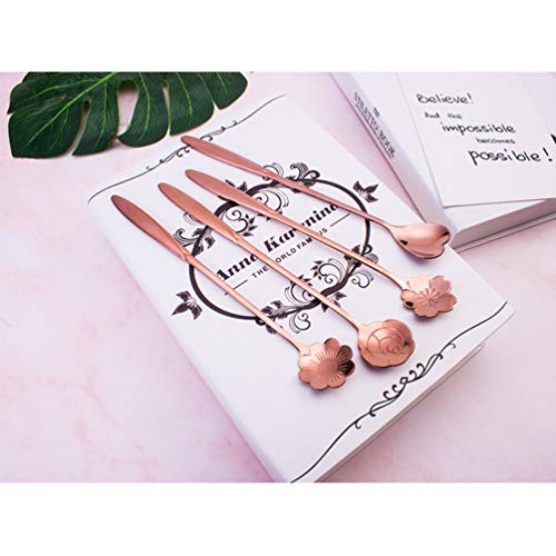 Colheres de Aço Inoxidável Cabilock Colheres de Aço Inoxidável Colher de Manga Longa para Sobremesa