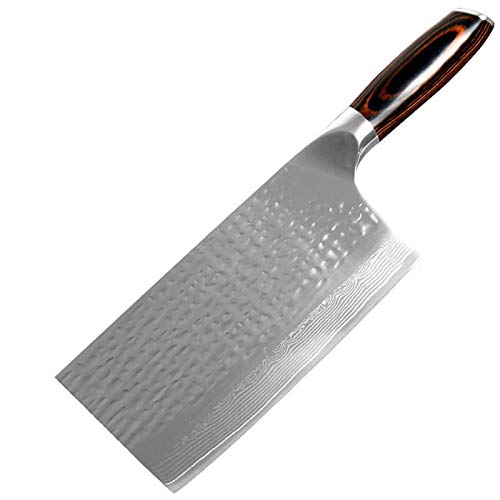 Couteau de boucher en carbone Damas pour trancher sans effort les aliments