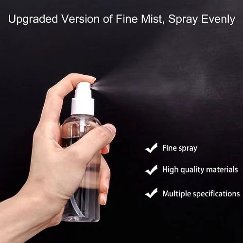 Nutabevr 4×100ml+4×50ml Sprühflasche Leer mit 8 Trichtern+8x Etiketten,Spray Flaschen Set, nachfüllbares Spray Wiederverwendbare, für Garten, Friseursalon, Reiseflüssigkeit Wasser, Kosmetik