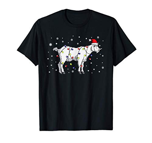 Cabra Santa Navidad Goat Santa Christmas Camiseta