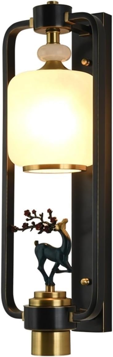 CWCQGH Wall Lights Lamps Chinese Lamp Living Room Back Copper Decorative Bedside Interior Lighting Fixtures Sconce