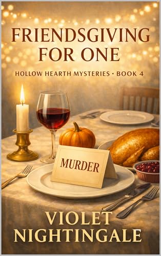 Friendsgiving For One: A cozy mystery of reunion, resentment, and one missing guest at a very tense Friendsgiving dinner book cover